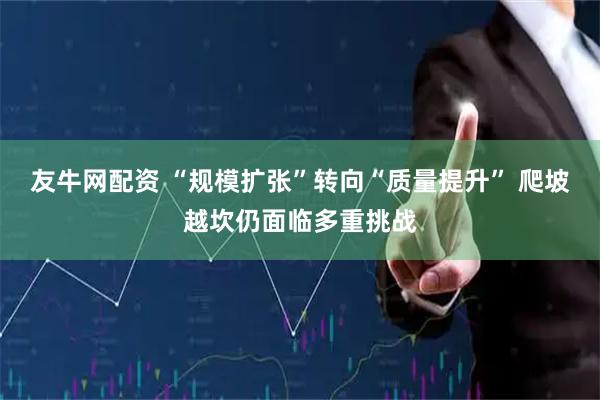 友牛网配资 “规模扩张”转向“质量提升” 爬坡越坎仍面临多重挑战